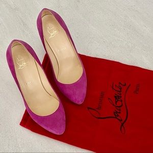 CHRISTIAN LOUBOUTIN Pink Suede Pumps
